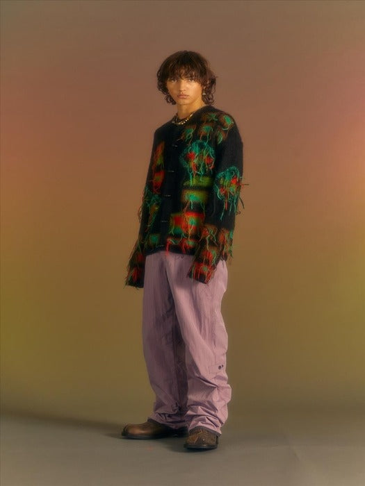 CRACK NYLON INSIDE-OUT TROUSER apa673m(PURPLE)