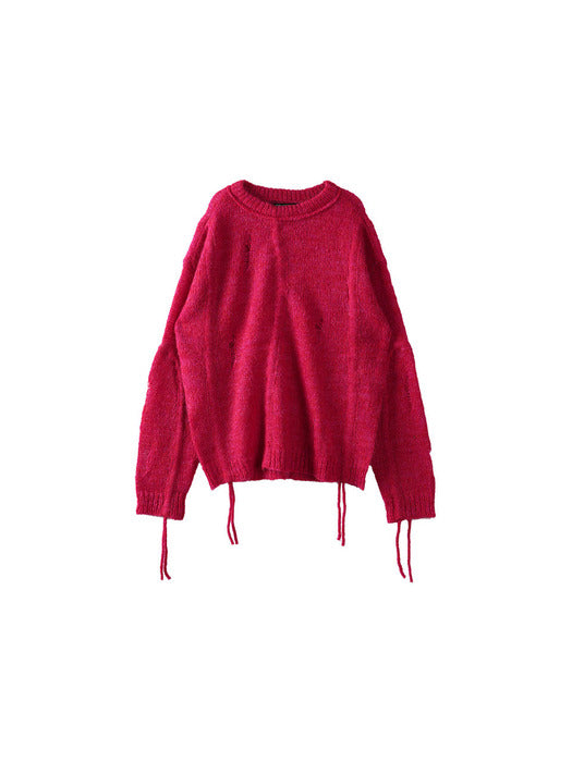 [andersson bell] COLBINE CREW-NECK SWEATER atb1015m(RED)
