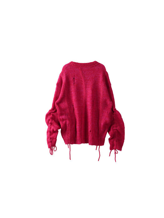 [andersson bell] COLBINE CREW-NECK SWEATER atb1015m(RED)