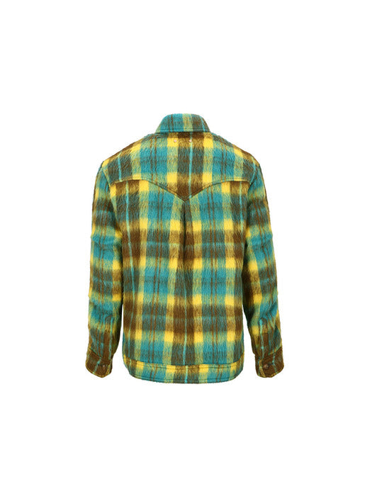 [andersson bell] CHAUNY WOOL CHECK JACKET awa568m(YELLOW/BROWN)