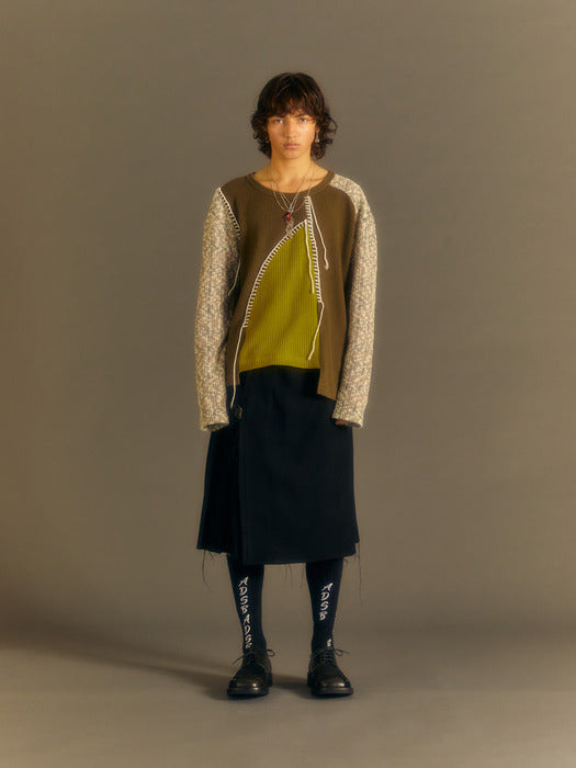 CHATRE CREW-NECK SWEATER atb1014m(BROWN)