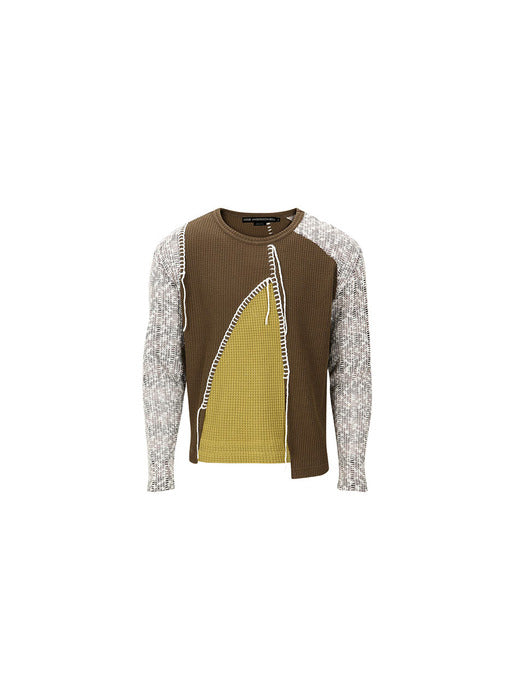 CHATRE CREW-NECK SWEATER atb1014m(BROWN)