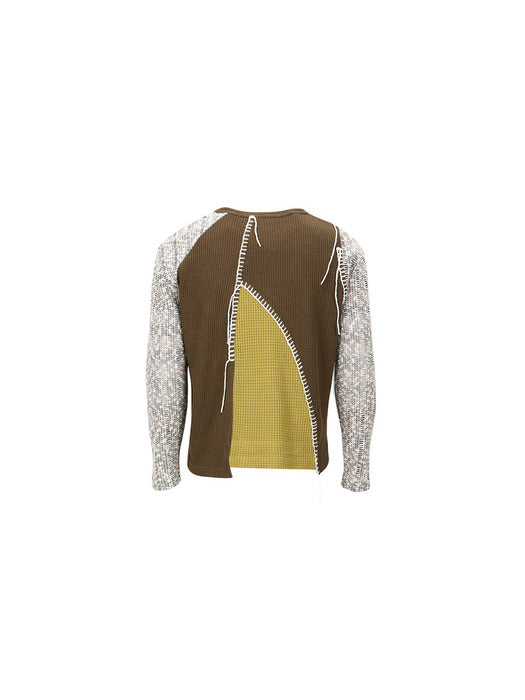 CHATRE CREW-NECK SWEATER atb1014m(BROWN)