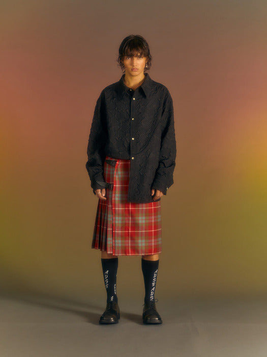 [andersson bell] BUBBLE FLOWER SHIRTS atb1024m(BLACK)