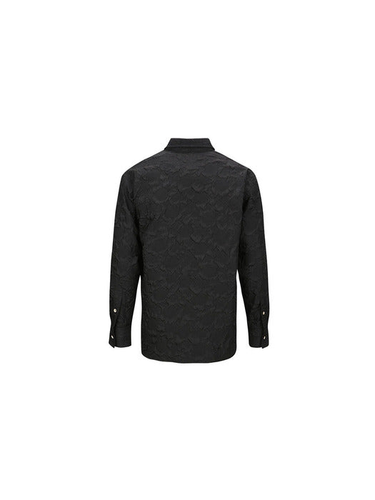 [andersson bell] BUBBLE FLOWER SHIRTS atb1024m(BLACK)