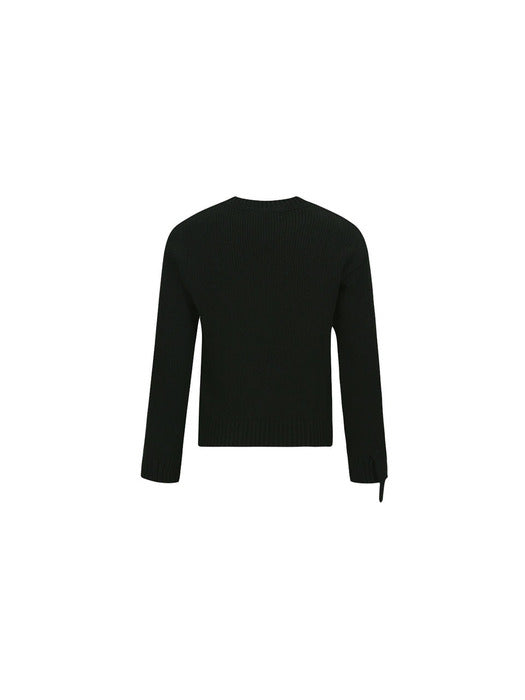 [andersson bell] ARGYLE CREW-NECK SWEATER atb1025m(BLACK)