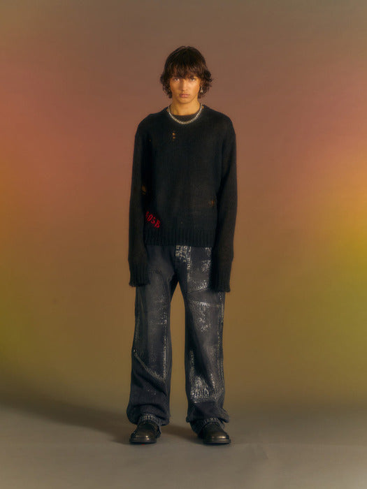 (ESSENTIAL) ADSB KID MOHAIR CREW-NECK SWEATER atb1038m(BLACK)