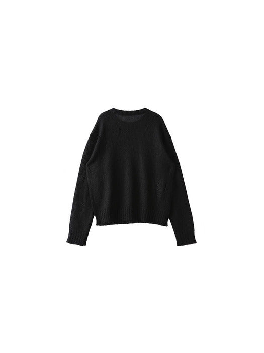 (ESSENTIAL) ADSB KID MOHAIR CREW-NECK SWEATER atb1038m(BLACK)