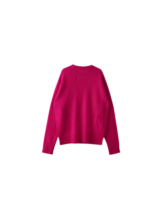 (ESSENTIAL) ADSB KID MOHAIR CREW-NECK SWEATER atb1038m(CHERRY RED)