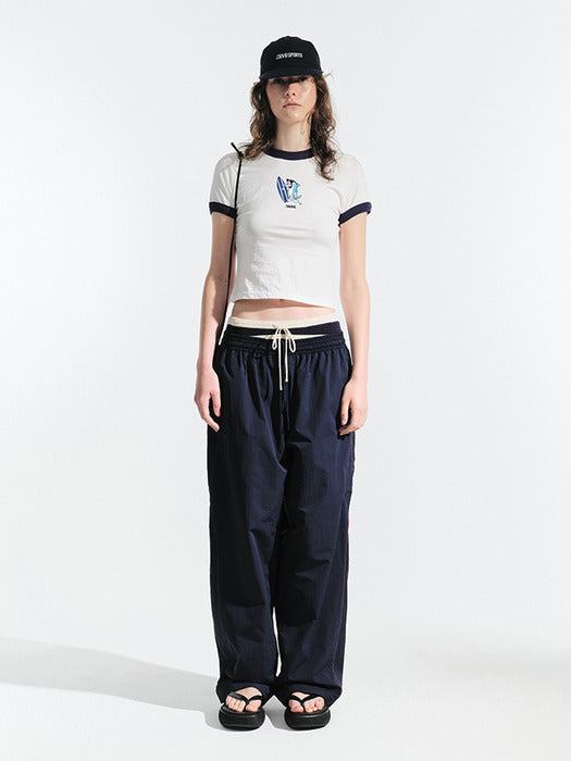 Grove 25Hs Hula Dolphin Ringer T-Shirt (Ivory)
