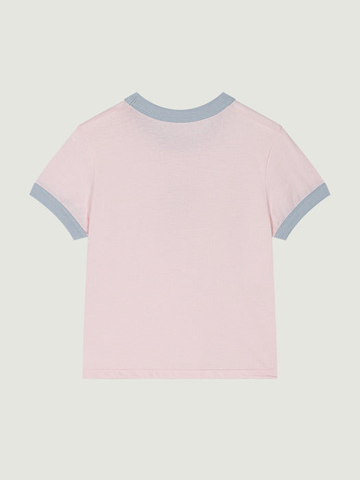 Grove 25Hs Hula Dolphin Ringer T-Shirt (Pink)