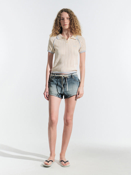 [grove] 25Hs Koi Collar Knit (Cream)