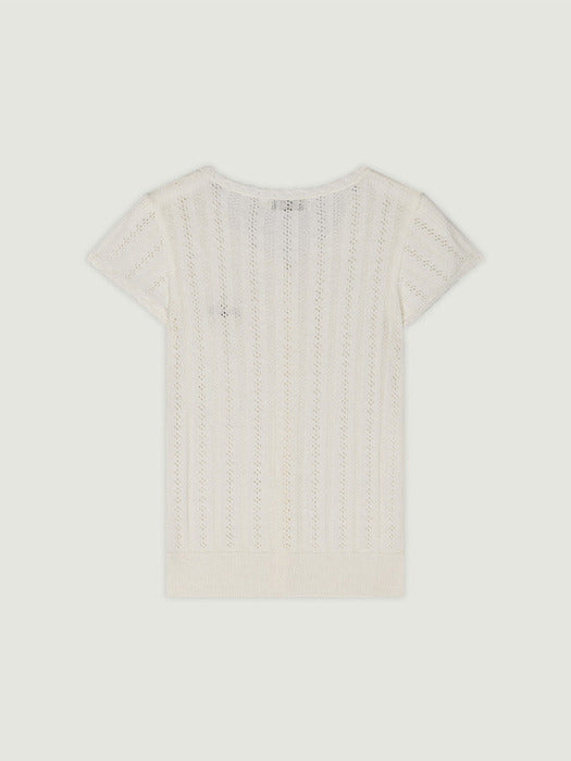 Grove 25Hs Koi Knit Cardigan (White)