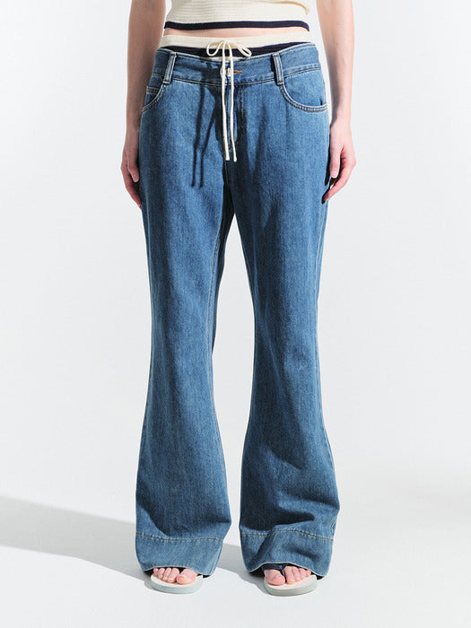 [grove] 25Hs Noa Denim Pants (Deep Blue)