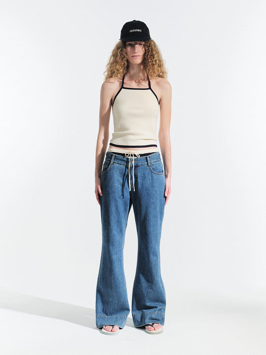[grove] 25Hs Noa Denim Pants (Deep Blue)