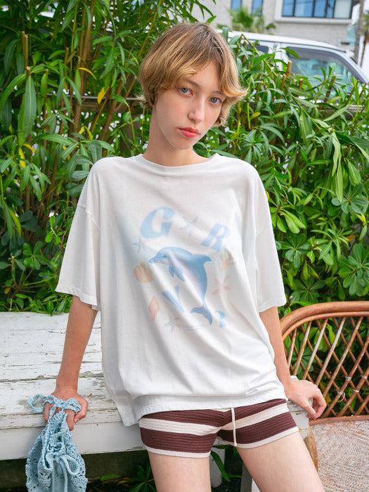 Grove 25Hs Aloha Dolpine T-Shirt (White)