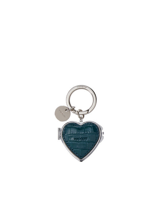 [vunque] Heart Pocket Mirror Charm (하트 포켓 미러 참) Green