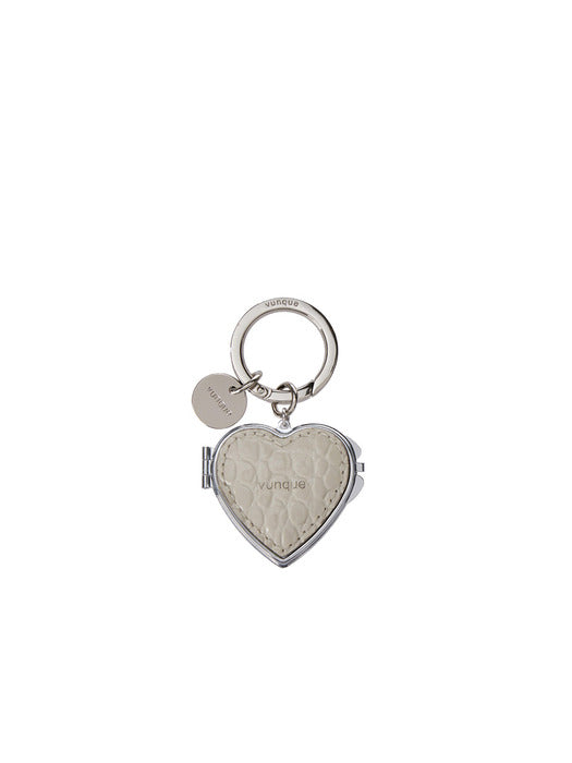 [vunque] Heart Pocket Mirror Charm (하트 포켓 미러 참) Beige