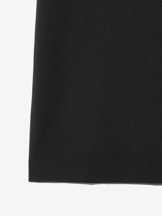 [UNI] Seersucker Short-Sleeve Collared Shacket