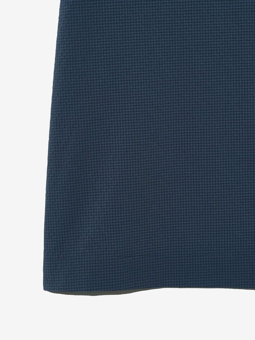 [UNI] Seersucker Short-Sleeve Collared Shacket