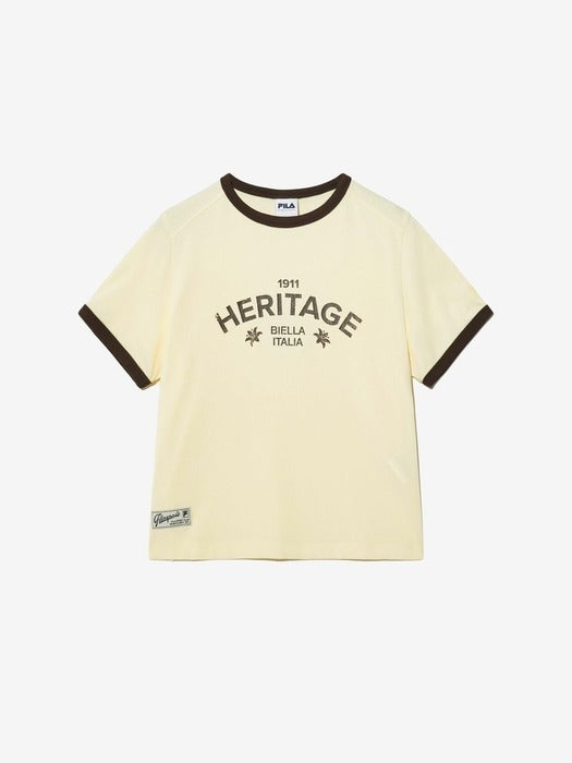 [fila] Heritage Graphic Ringer Tee_FS2RSH2152F_YEW