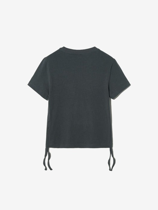Ruched Graphic T-shirt_FS2RSH2153F_DGY