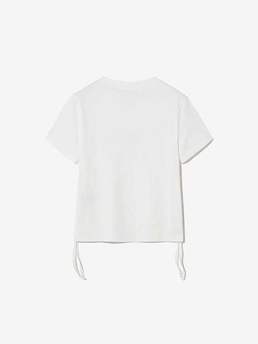Shirred Graphic T-Shirt_FS2RSH2153F_OWH