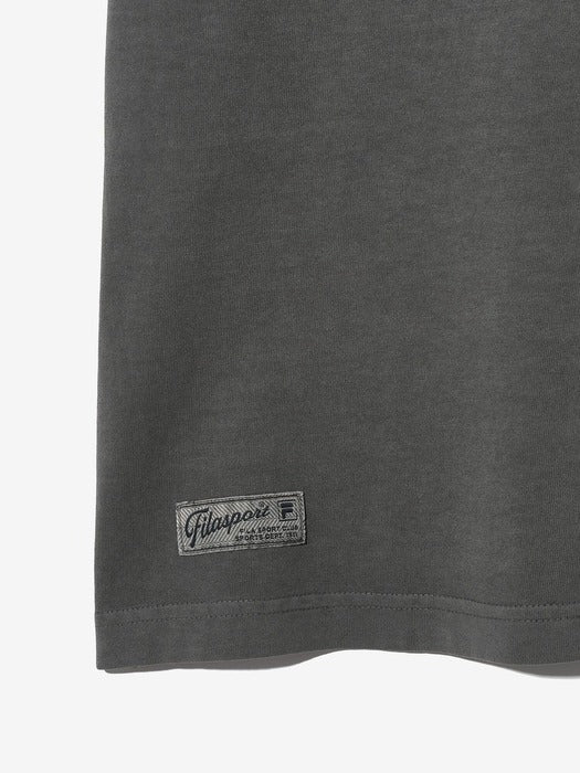 Pigment-washed short-sleeve T-shirt