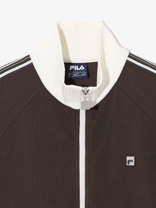 [fila] 1911 Women's Knit Track Zip-Up Brownie_FS261FT01F005_234