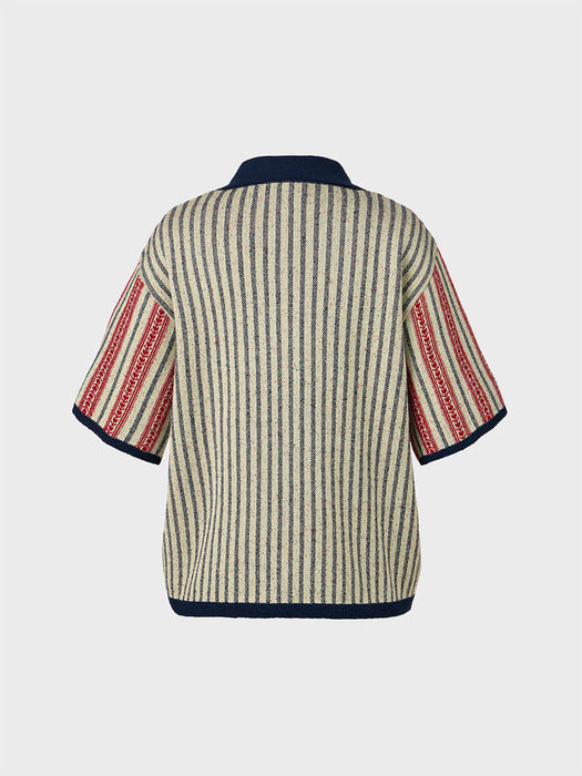Eenk Jacquard Knitwear Top - Red