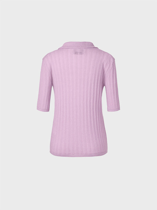 Eenk Rose Button Knitwear Top - Lavender