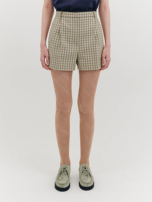 Eenk High-Rise Shorts - Beige
