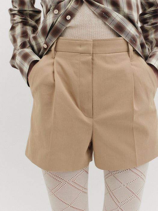 [EENK] High-Rise Shorts - Camel