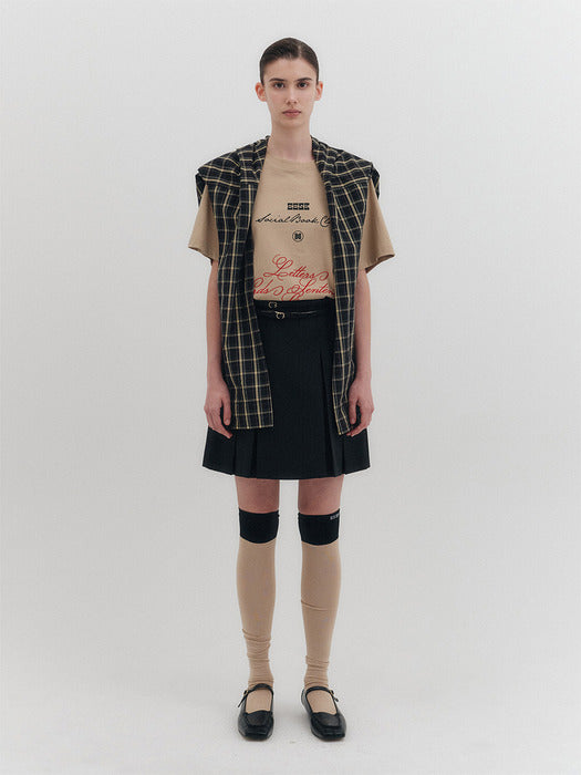 Eenk Pleated Mini Skirt - Black