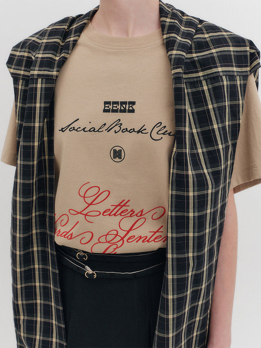 Eenk Letter Project T-shirt - Beige