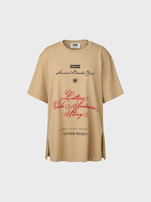 Eenk Letter Project T-shirt - Beige