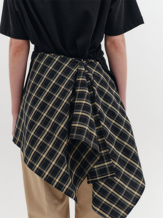 Eenk Drape Layered T-shirt - Black