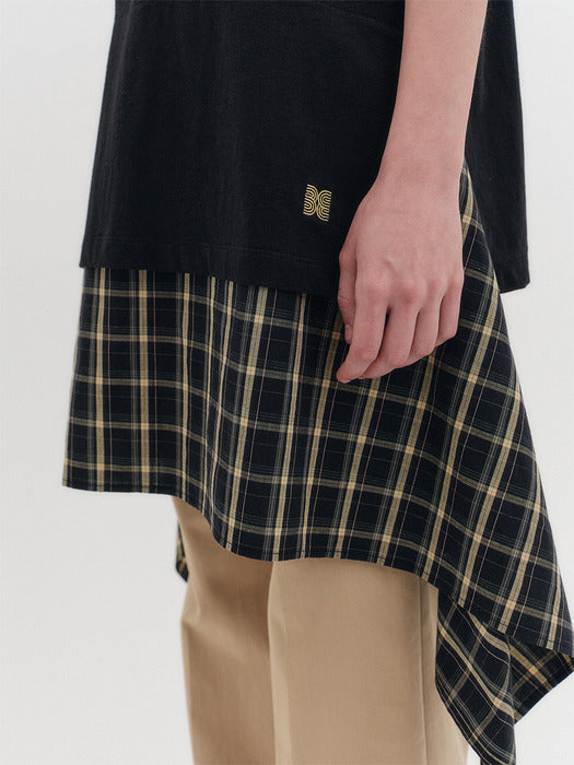 Eenk Drape Layered T-shirt - Black