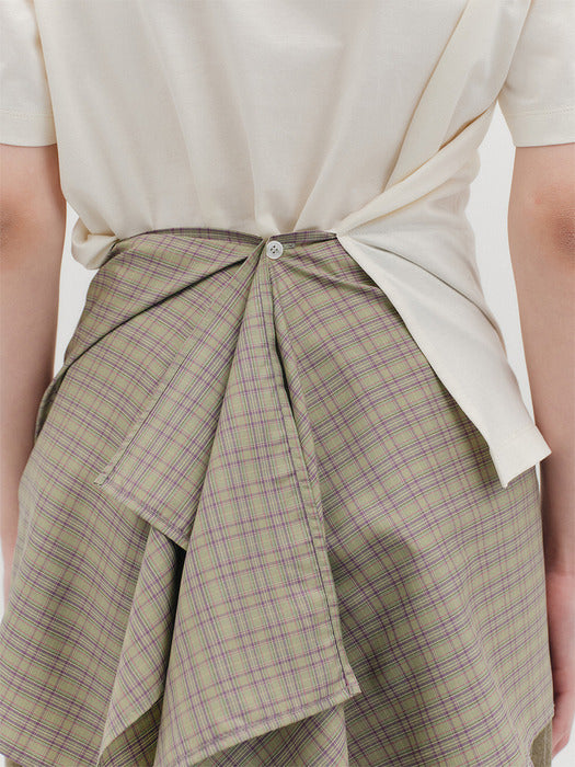 Eenk Drape Layered T-shirt - Ivory