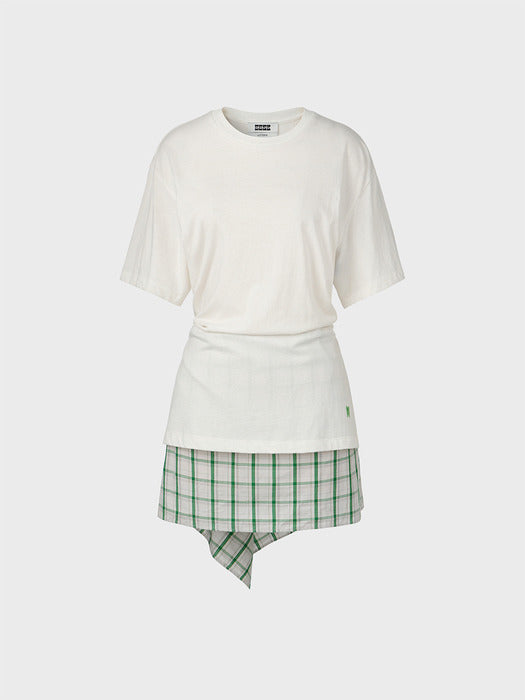 Eenk Drape Layered T-shirt - White