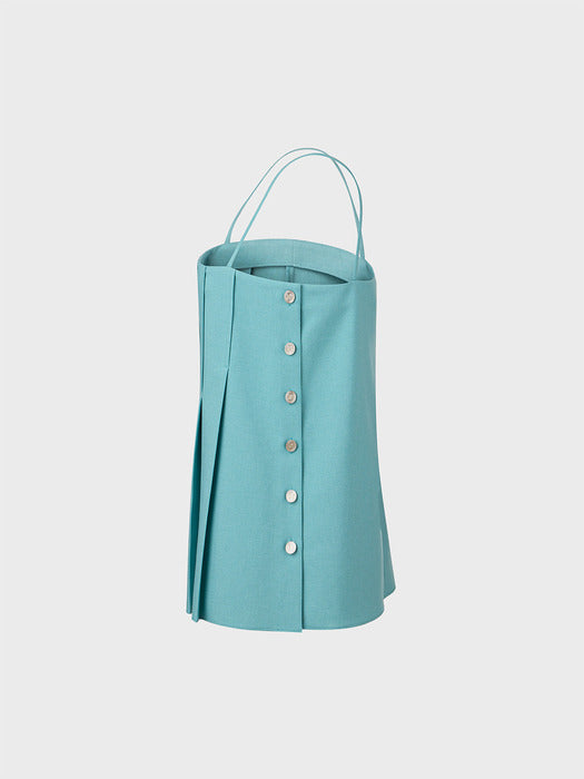 Eenk Pleats Sleeveless Top - Light Blue