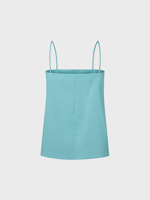 Eenk Pleats Sleeveless Top - Light Blue