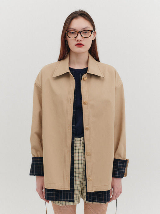Eenk Layered Jacket - Camel