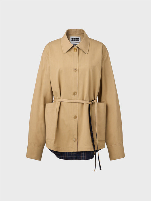 Eenk Layered Jacket - Camel