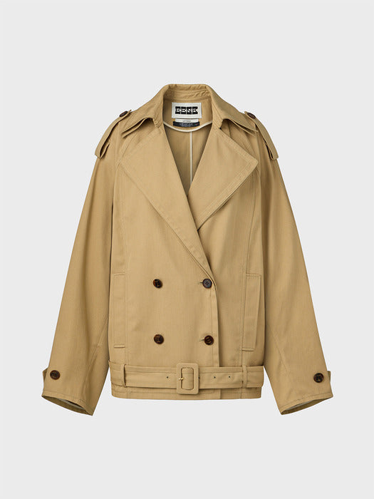 Eenk Half Trench Coat - Camel