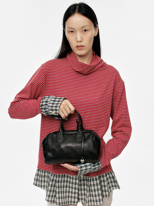 SOFT BOWLING_black washed nappa