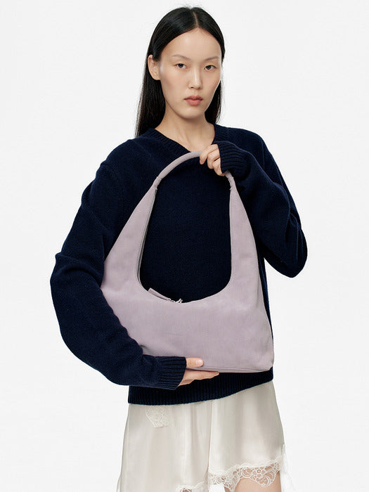 HOBO LARGE_lavender grey suede