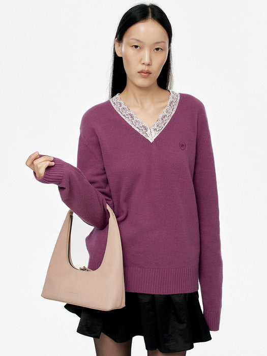 HOBO SHOULDER_peach beige nubuck
