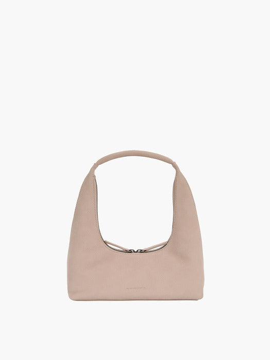 HOBO SHOULDER_peach beige nubuck