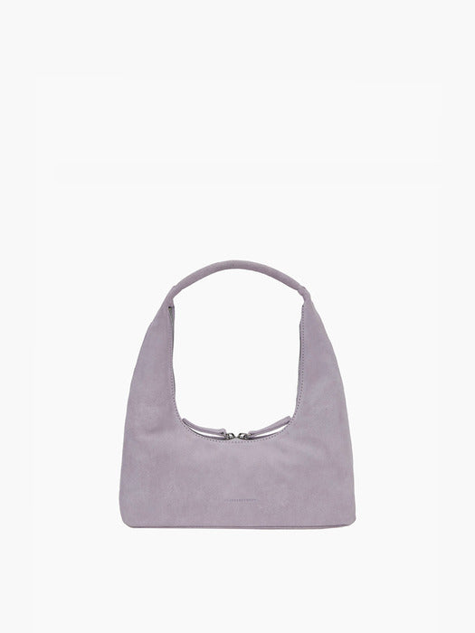 HOBO SHOULDER_lavender grey suede